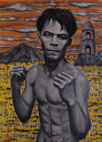 Oil Painting > Fight Man ( Manny Pacquiao )